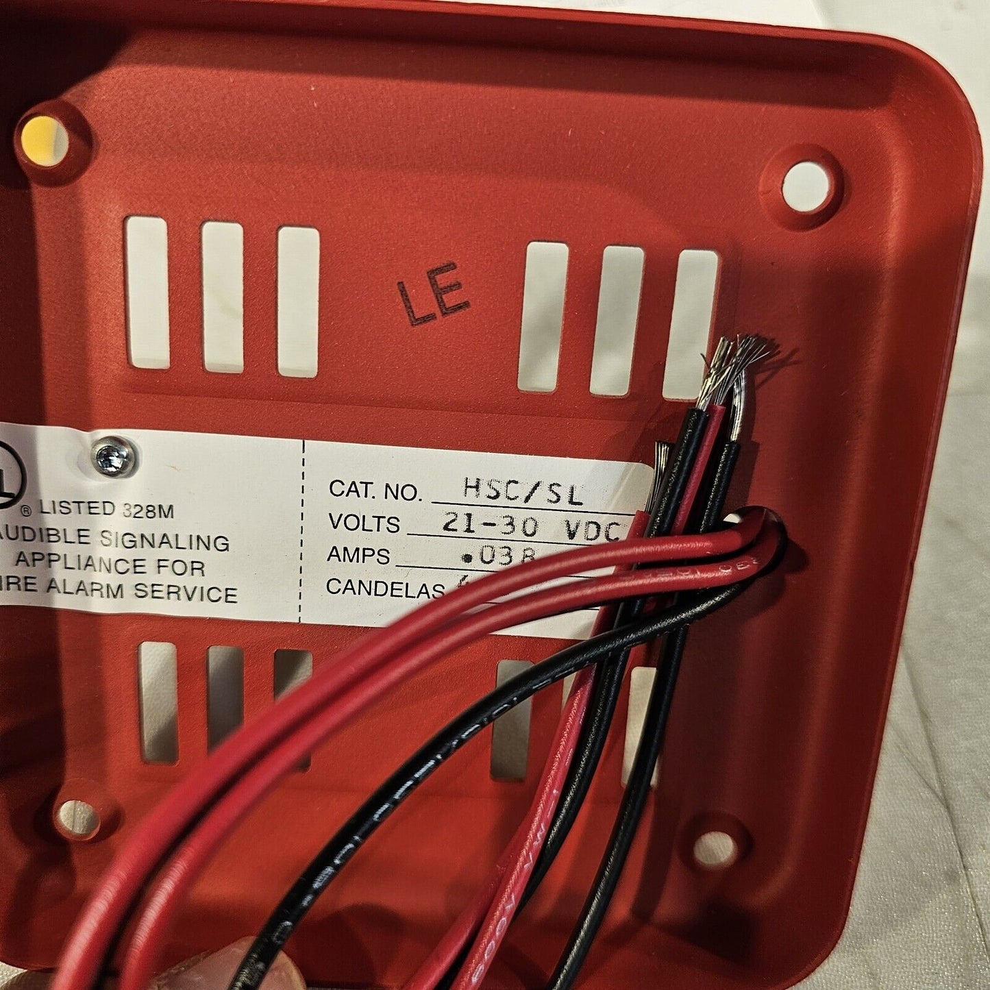 Vintage FCI GAMEWELL HSC/SL Fire Alarm Strobe 24VDC