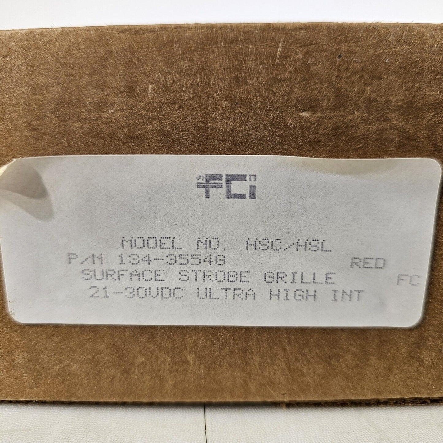 Vintage FCI GAMEWELL HSC/HSL Fire Alarm Surface Strobe 24VDC Red 134-35546 High