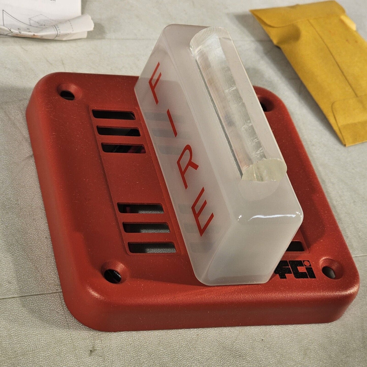 Vintage FCI GAMEWELL HSC/HSL Fire Alarm Surface Strobe 24VDC Red 134-35546 High