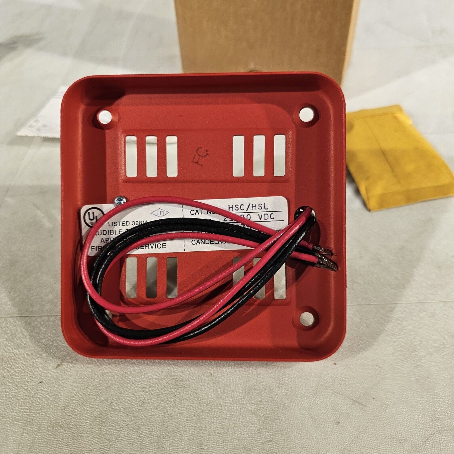 Vintage FCI GAMEWELL HSC/HSL Fire Alarm Surface Strobe 24VDC Red 134-35546 High
