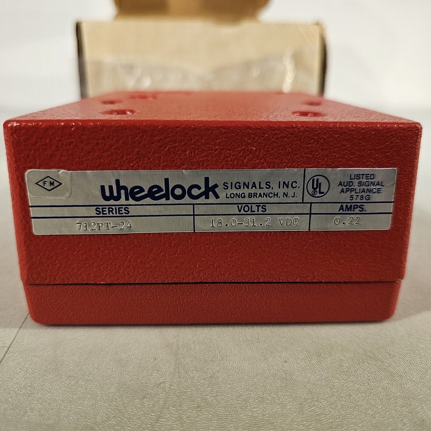 Wheelock 712PT-24 Chime Fire Alarm Vintage