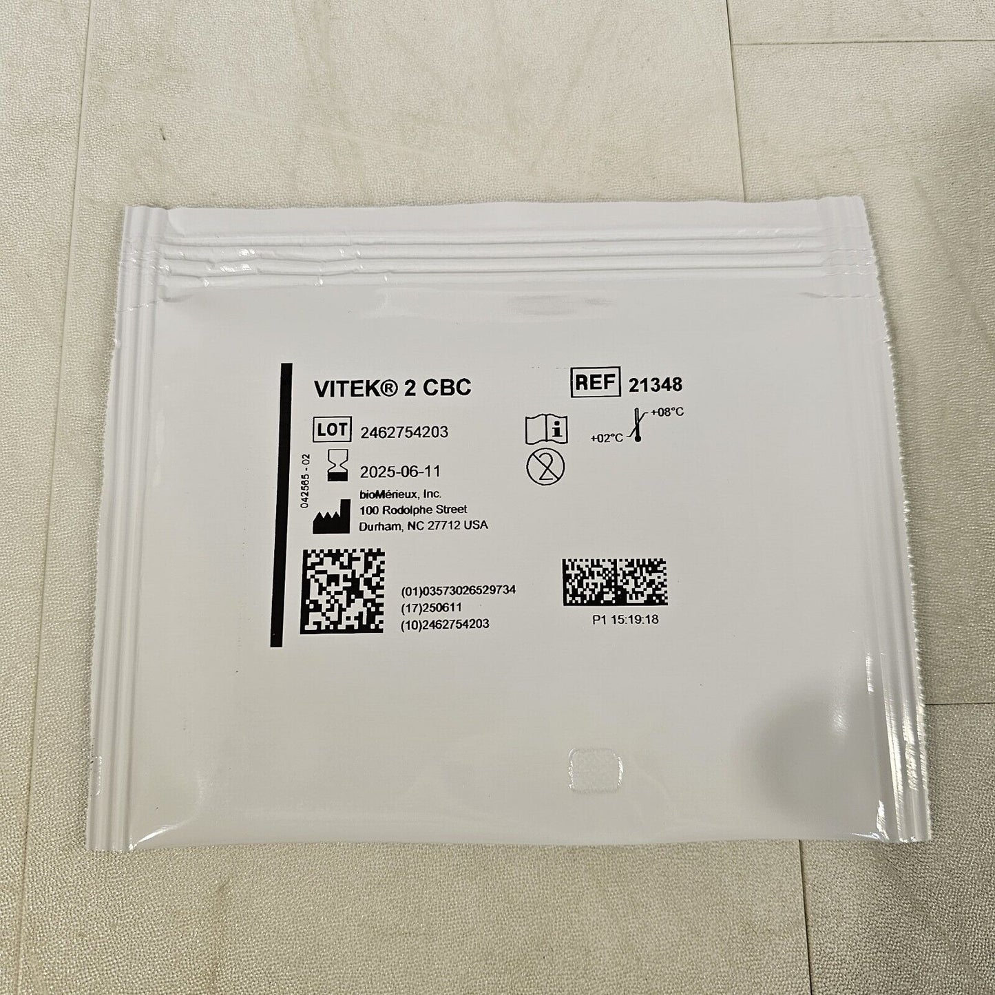 BioMerieux Vitek 2 CBC Test Kit Reagent Card 21348 - 1 Card