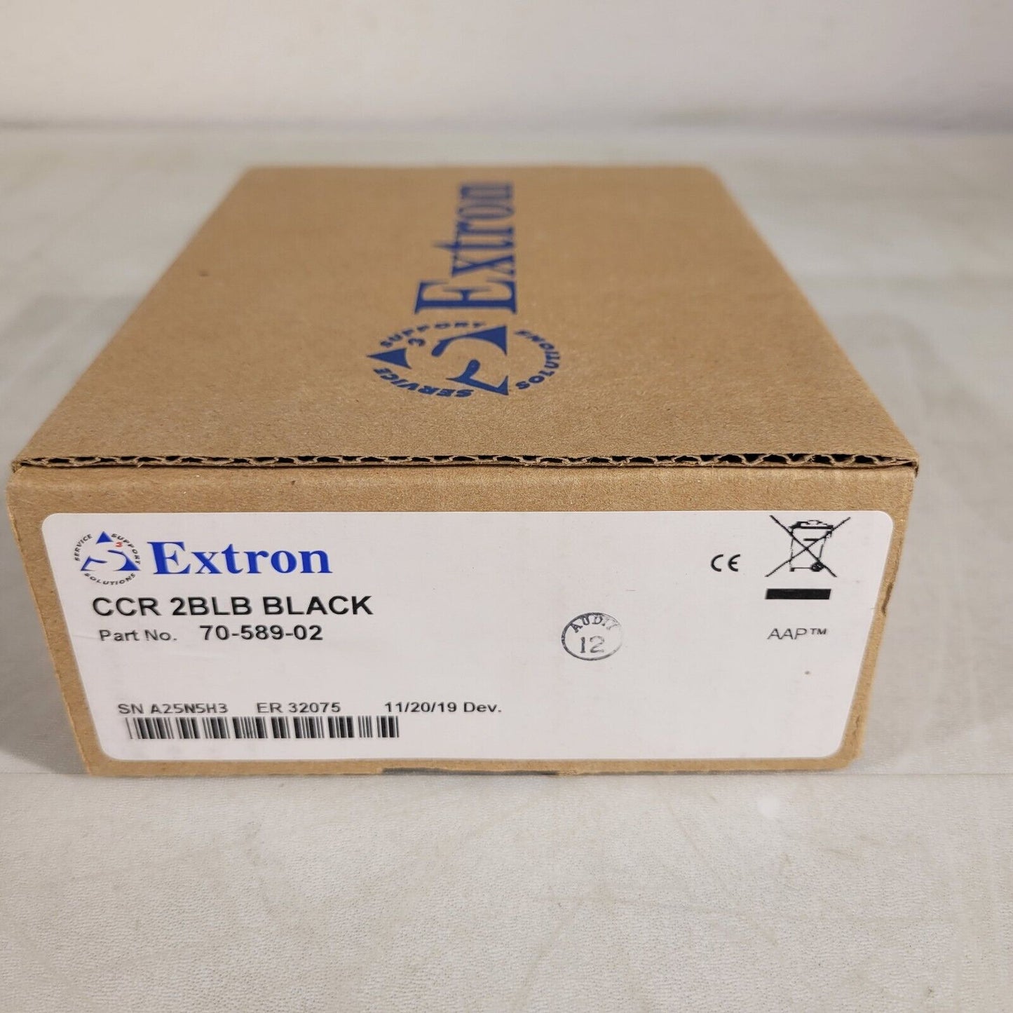 Extron 70-589-02 CCR 2BLB Black Contact Closure Remote With Customizable Buttons