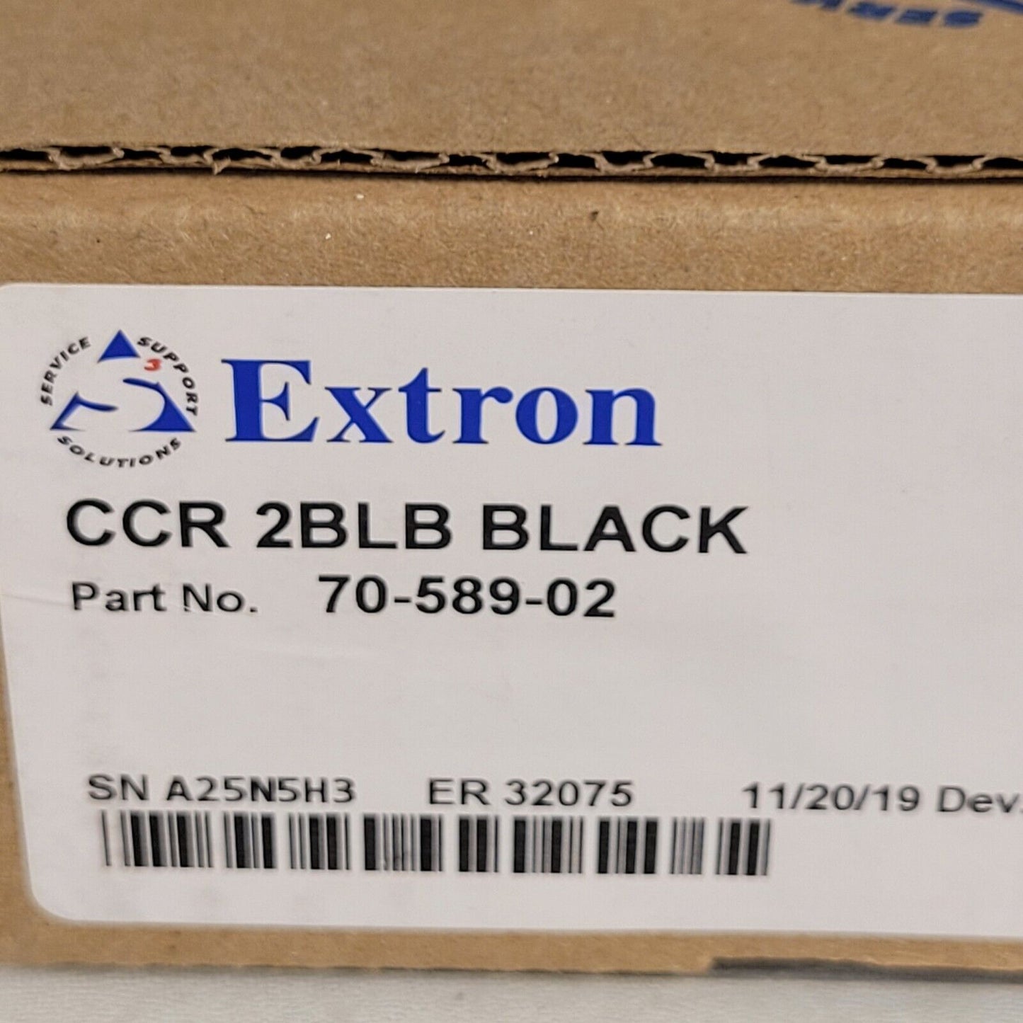 Extron 70-589-02 CCR 2BLB Black Contact Closure Remote With Customizable Buttons