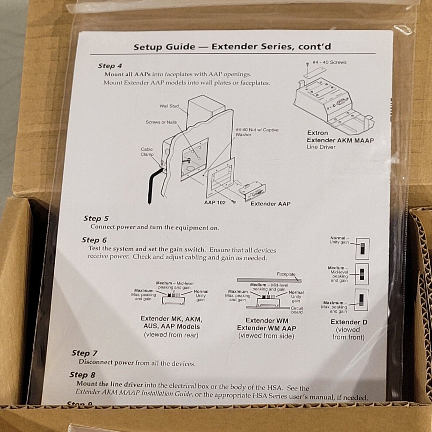 Extron 60-398-12 Electronics Extender WM World Communication Extender Black