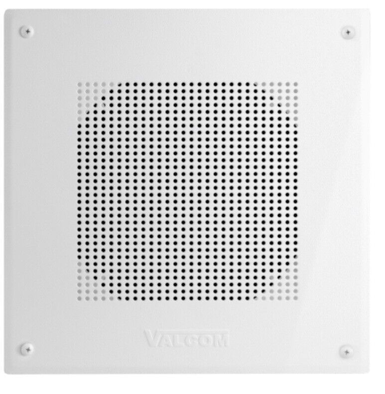 Valcom V-1921 Square Wall or Ceiling Speaker Square Hole Pattern One Way
