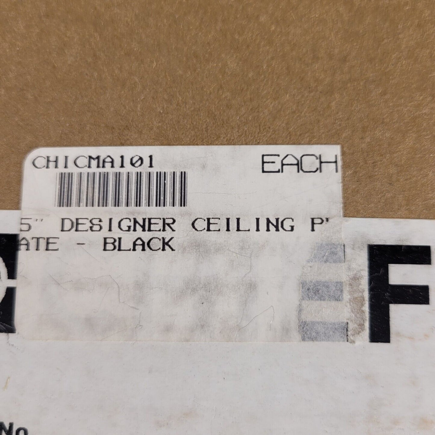 Chief CMA101 5" Designer Ceiling Plate with 1-1/2" NPT Opening - Black