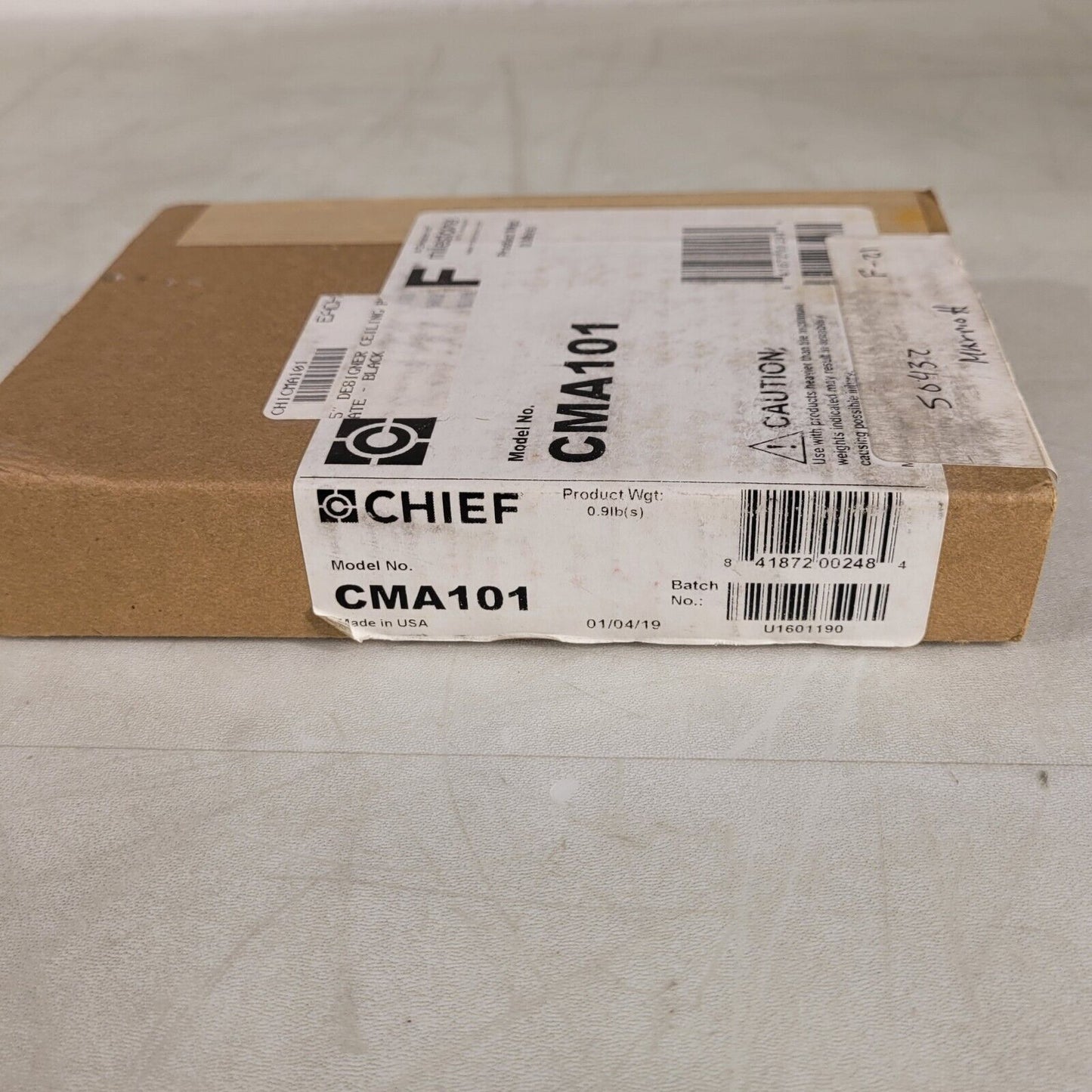 Chief CMA101 5" Designer Ceiling Plate with 1-1/2" NPT Opening - Black