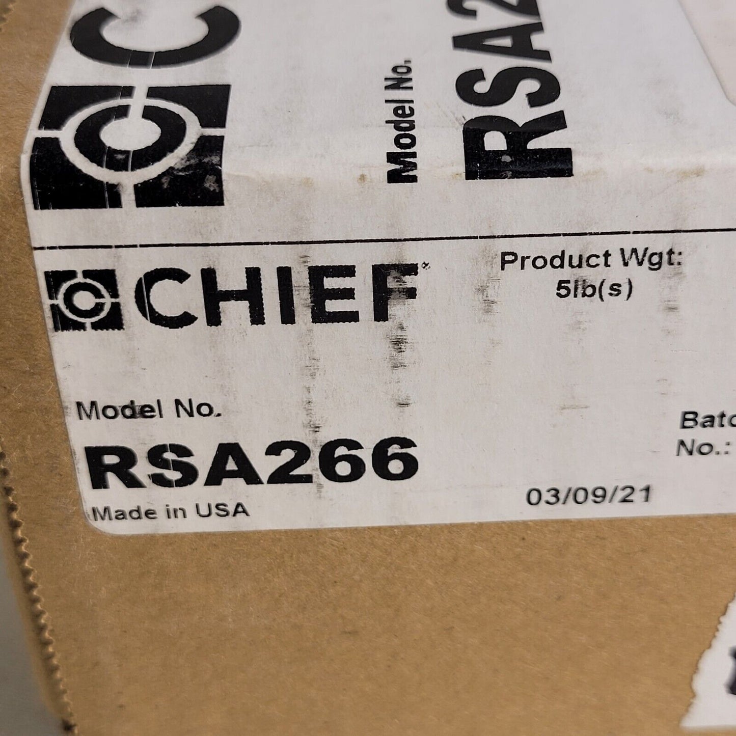 Chief RDA266 Mini Custom RPA Projector Mount with SSB266 Interface Bracket