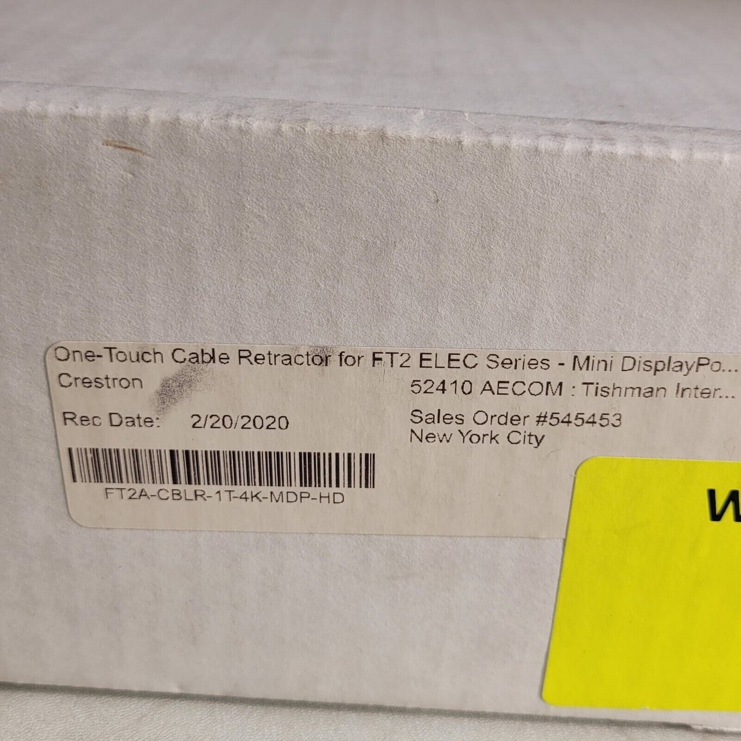 Crestron FT2A-CBLR-1T-4K-MDP-HD One-Touch Cable Retractor 6508379