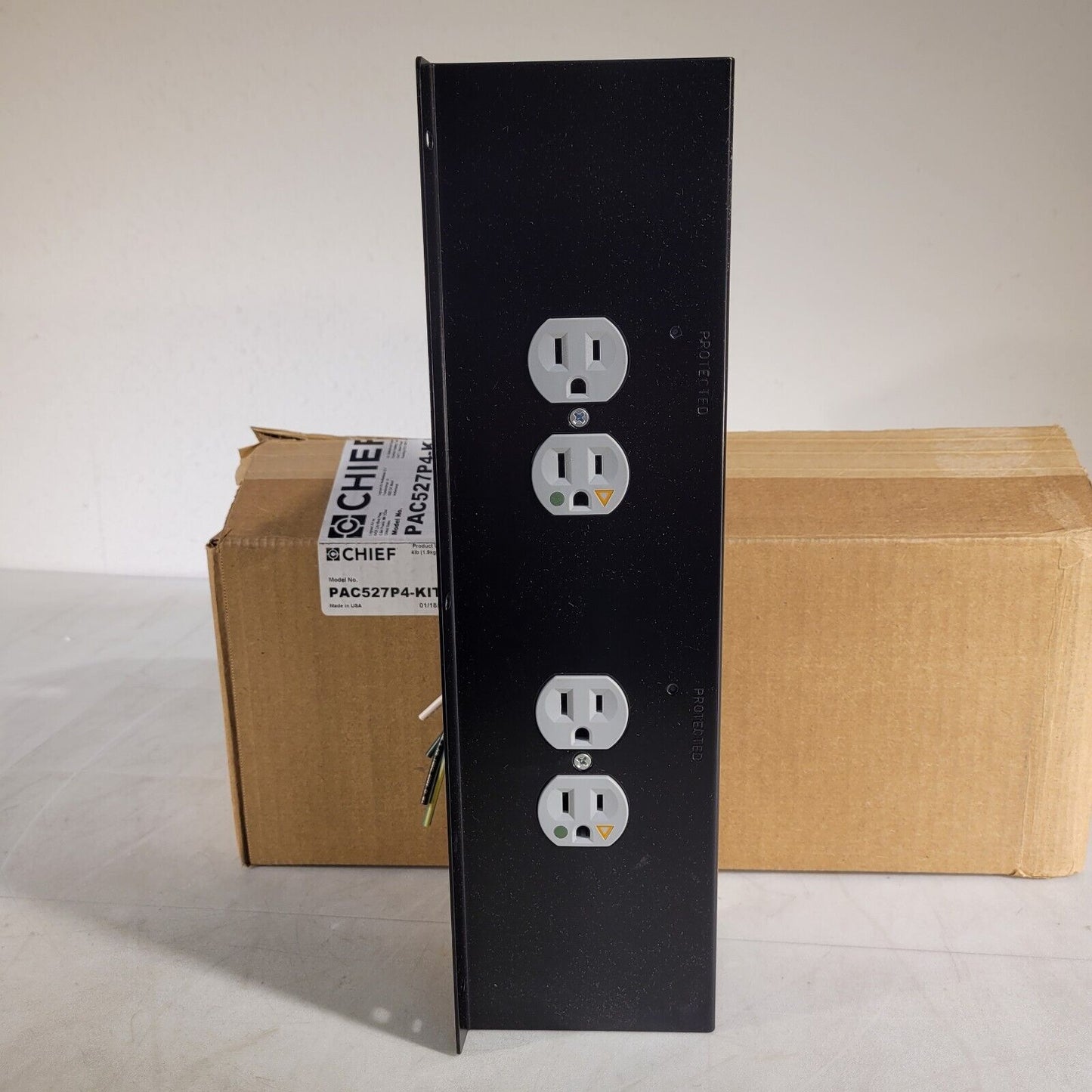 Chief PAC527P4-KIT 4 Plug In-Wall Retro Power Kit