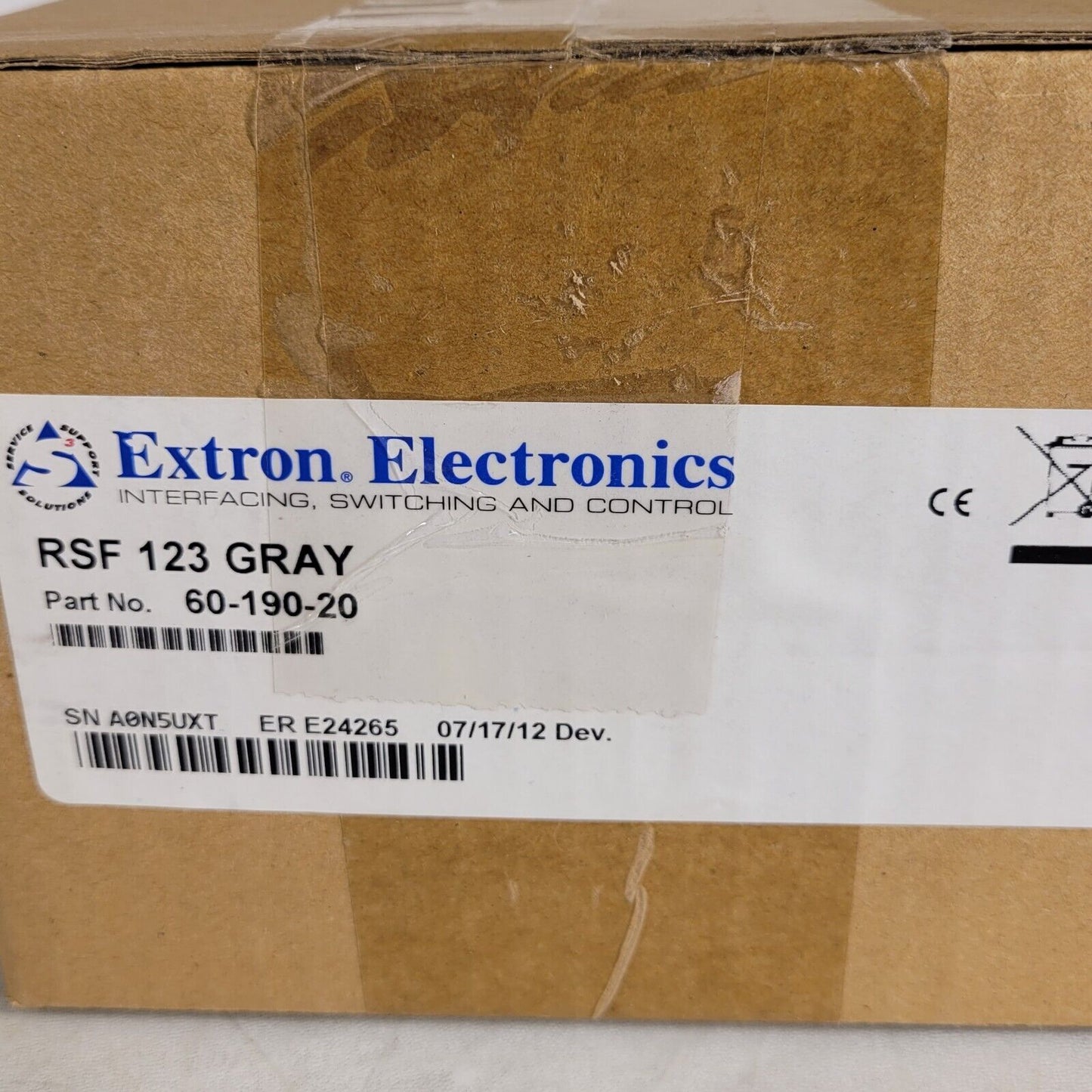 Extron Electronics RSF 123 Gray 60-190-20 Rack Shelf Kit for 3.5" Deep Products