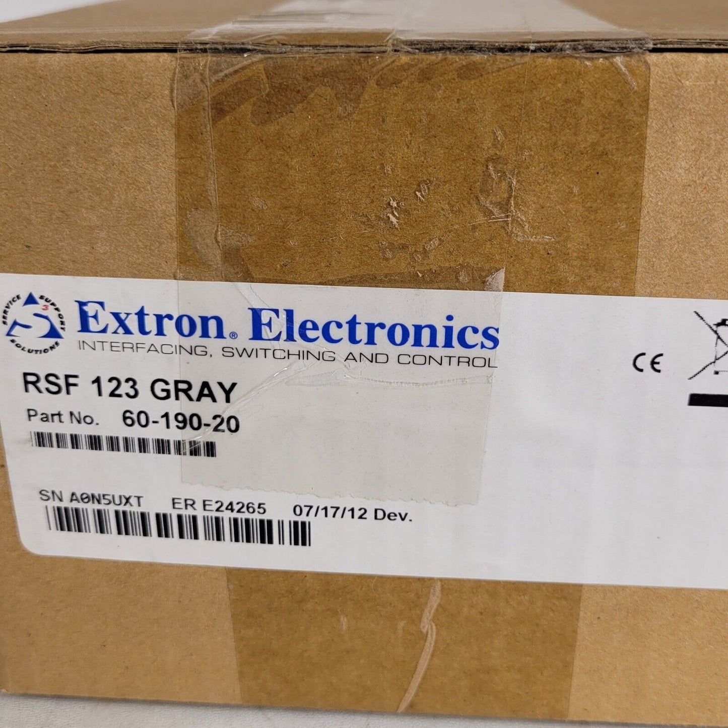 Extron Electronics RSF 123 Gray 60-190-20 Rack Shelf Kit for 3.5" Deep Products