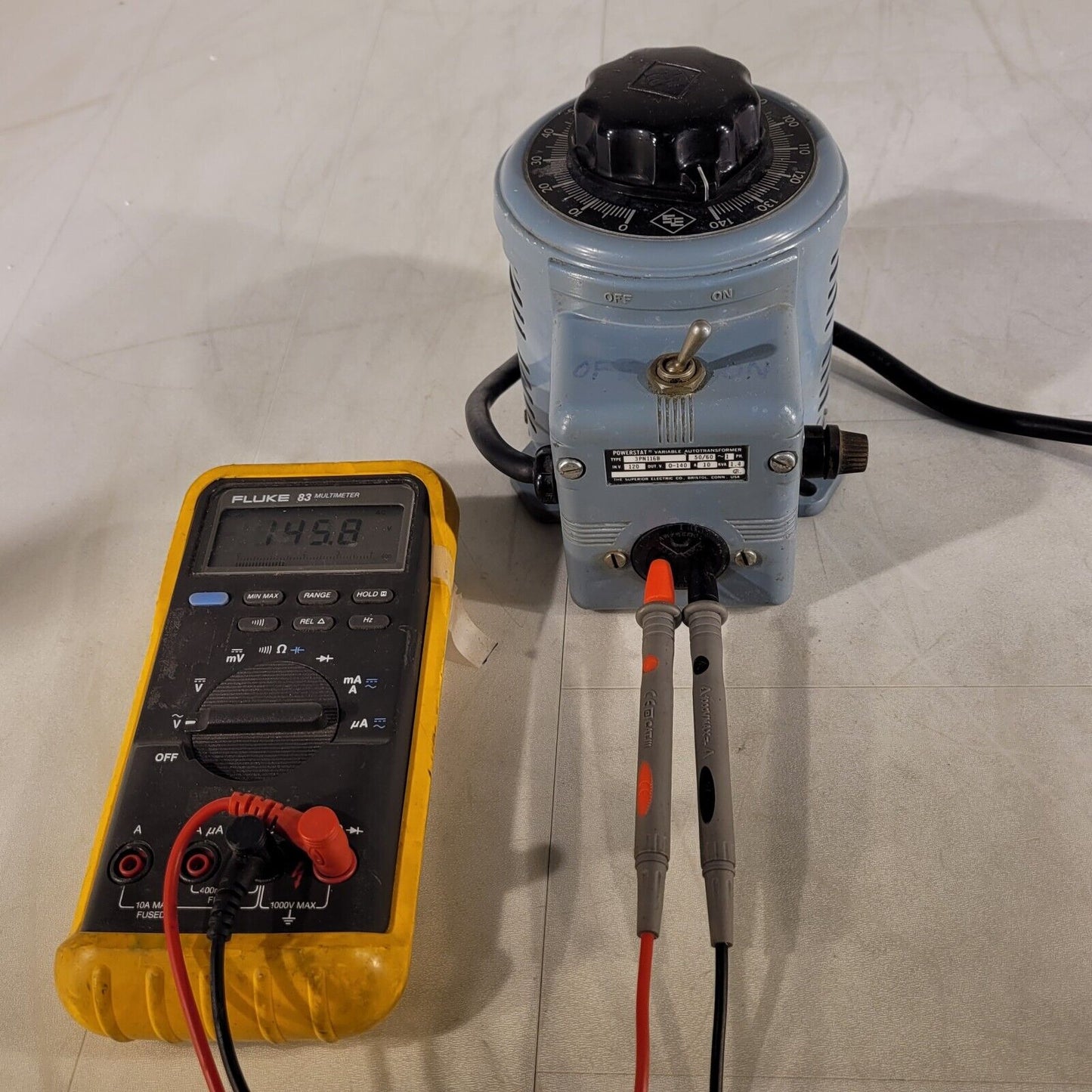 Superior Electric 3PN116B Powerstat Variable Autotransformer 0-140V Output