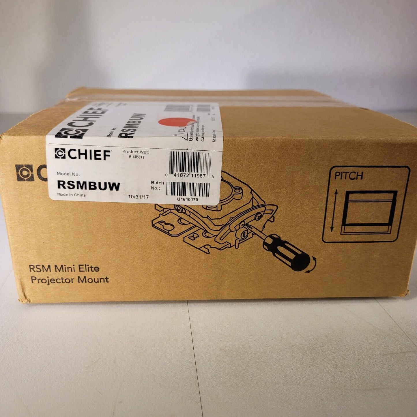 Chief RSMBUW Mini Elite Projector Mount White