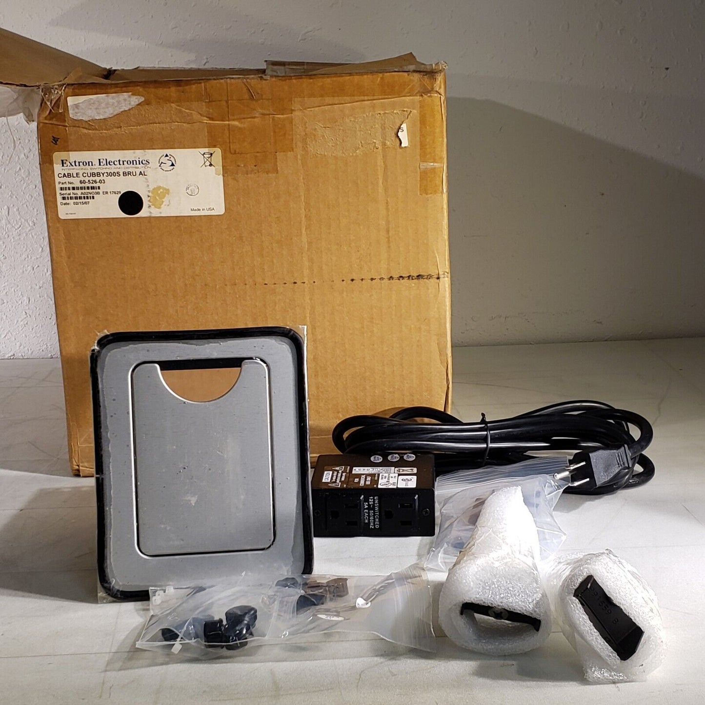 Extron 60-526-03 Electronics Cable Cubby 300S Bru Al Cable Storage Mountable