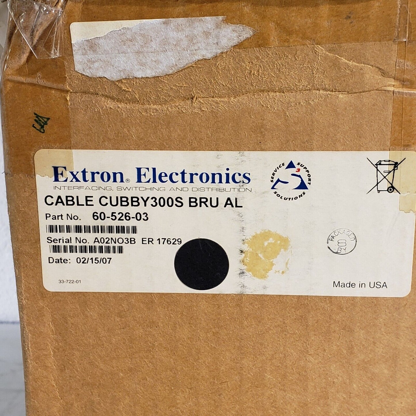 Extron 60-526-03 Electronics Cable Cubby 300S Bru Al Cable Storage Mountable