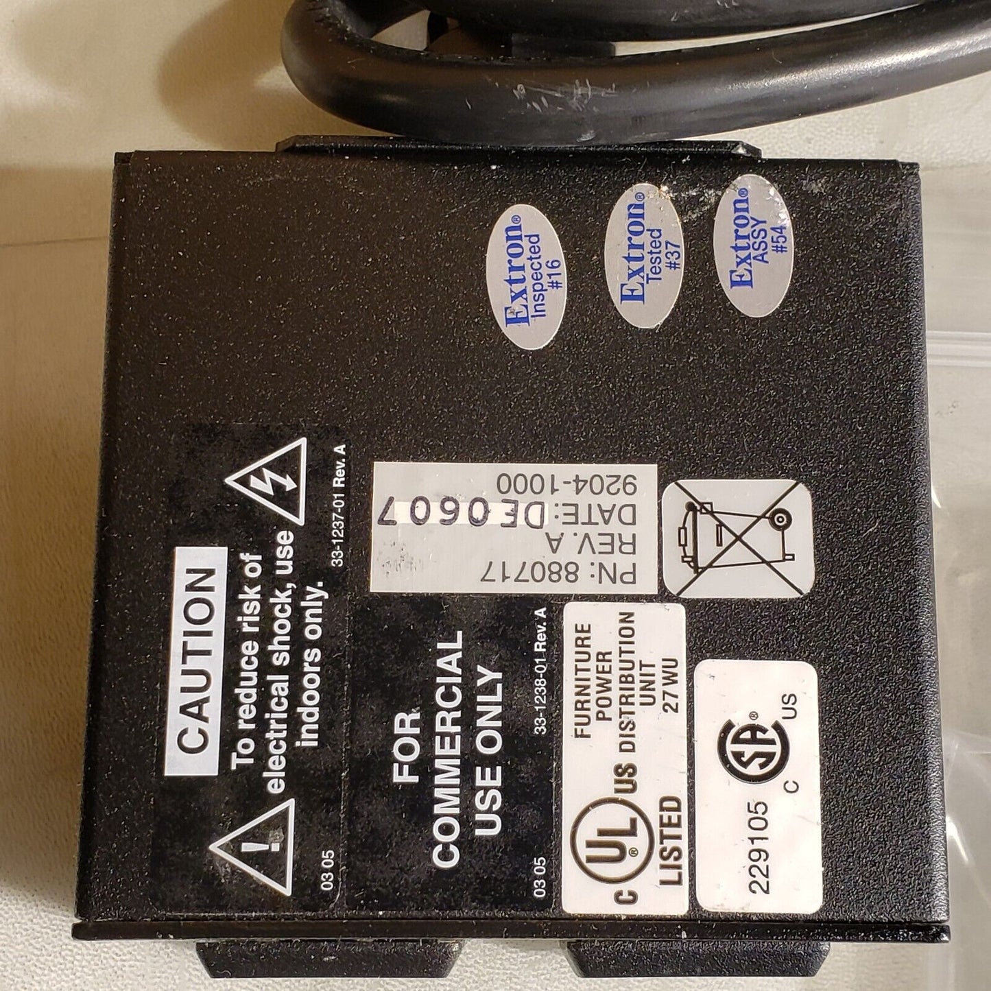 Extron 60-526-03 Electronics Cable Cubby 300S Bru Al Cable Storage Mountable