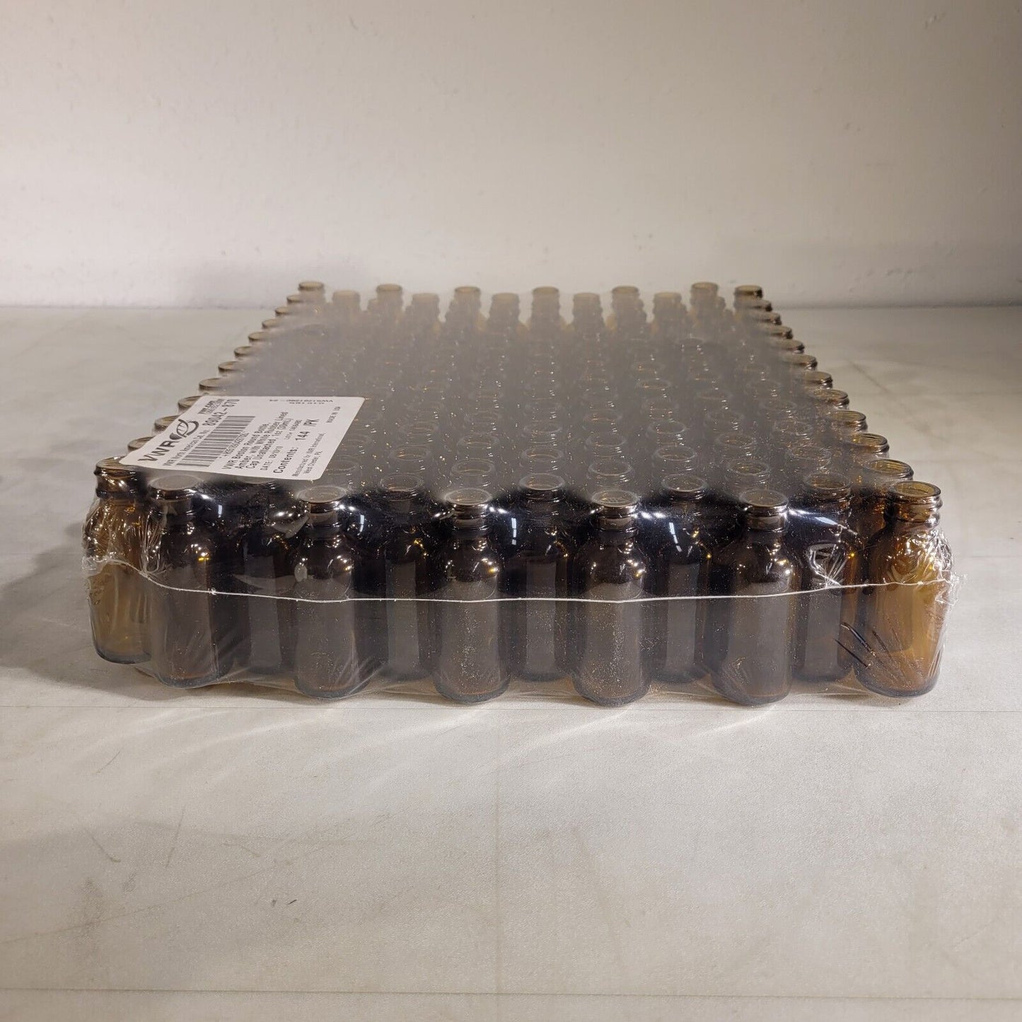 Pack Of 144 VWR 89042-870 1oz Boston Round Bottle Amber Glass 1 Dram