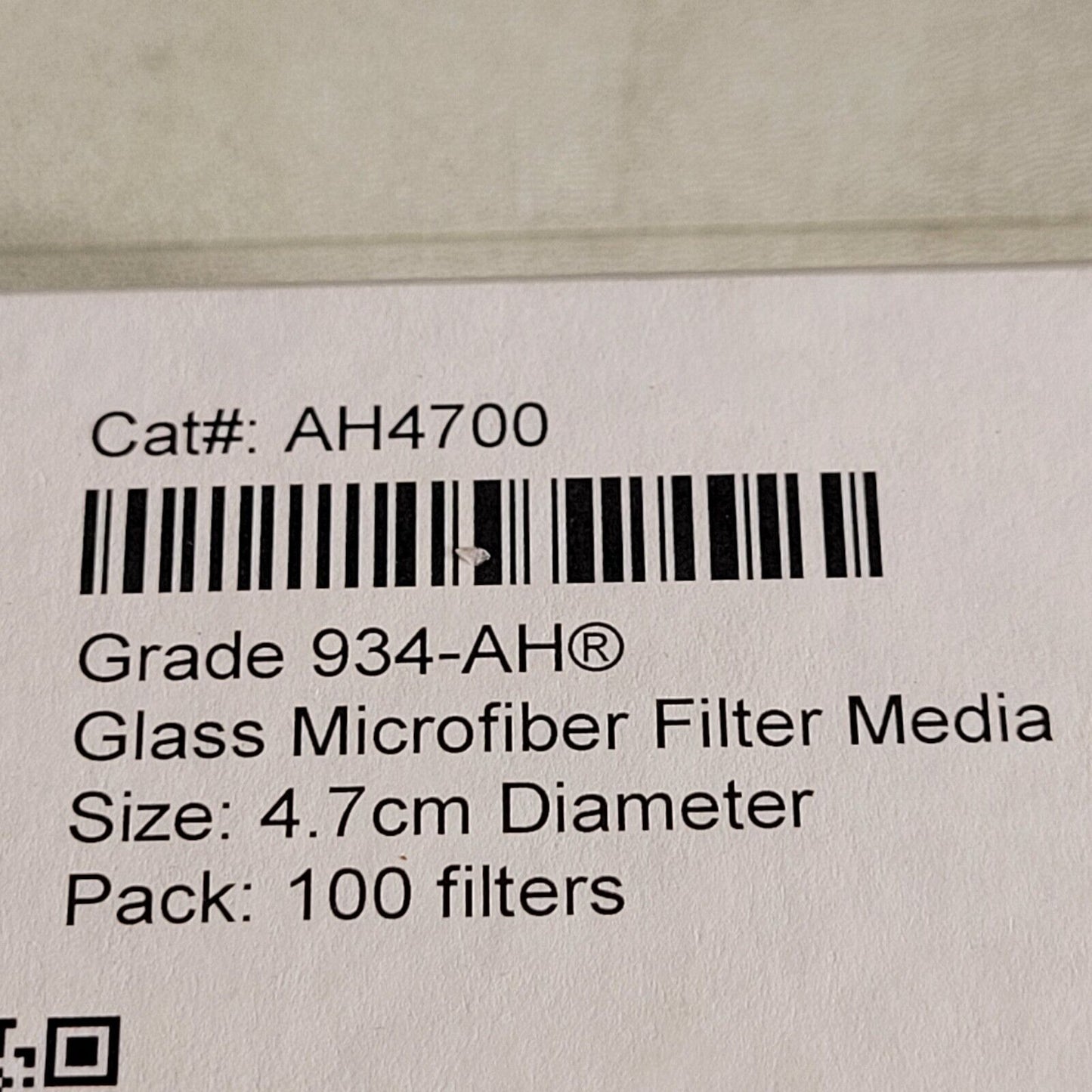 Midland Scientific AH4700 Glss Microfiber Filter Media Grade 934-AH 100 Pack
