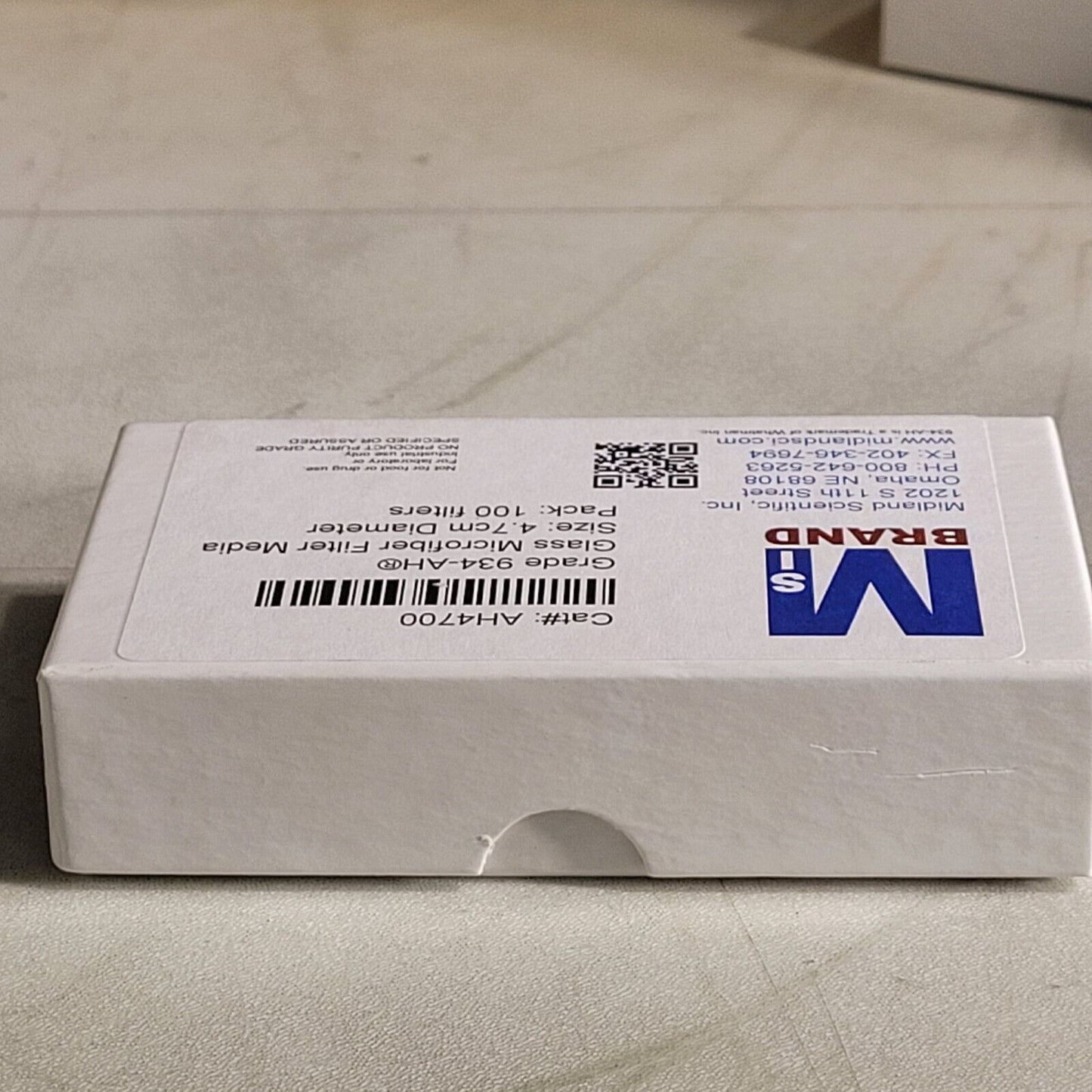 Midland Scientific AH4700 Glss Microfiber Filter Media Grade 934-AH 100 Pack