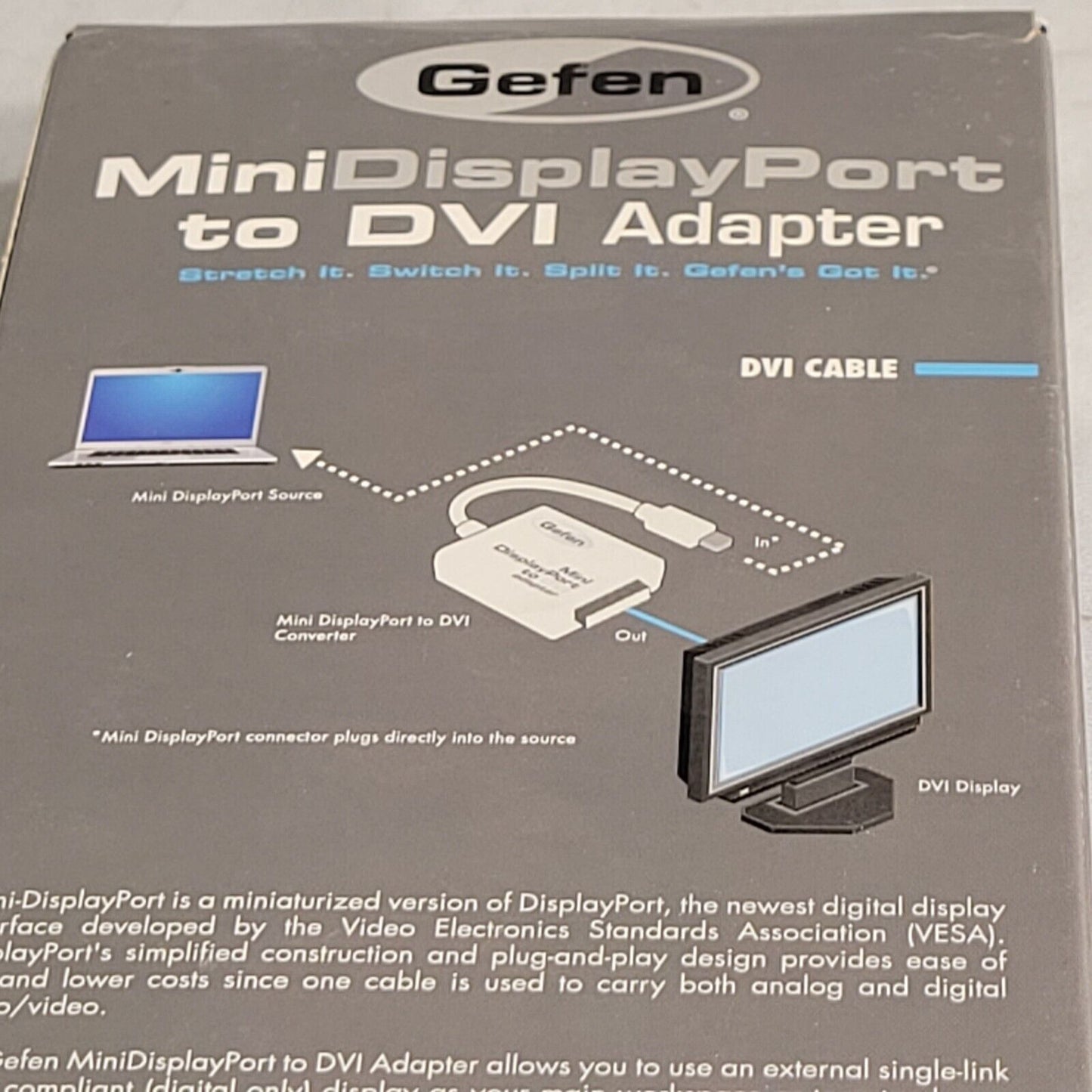 Genfen ADA-MDP-2-DVI-CO Mini Display Port DP To DVI Adapter
