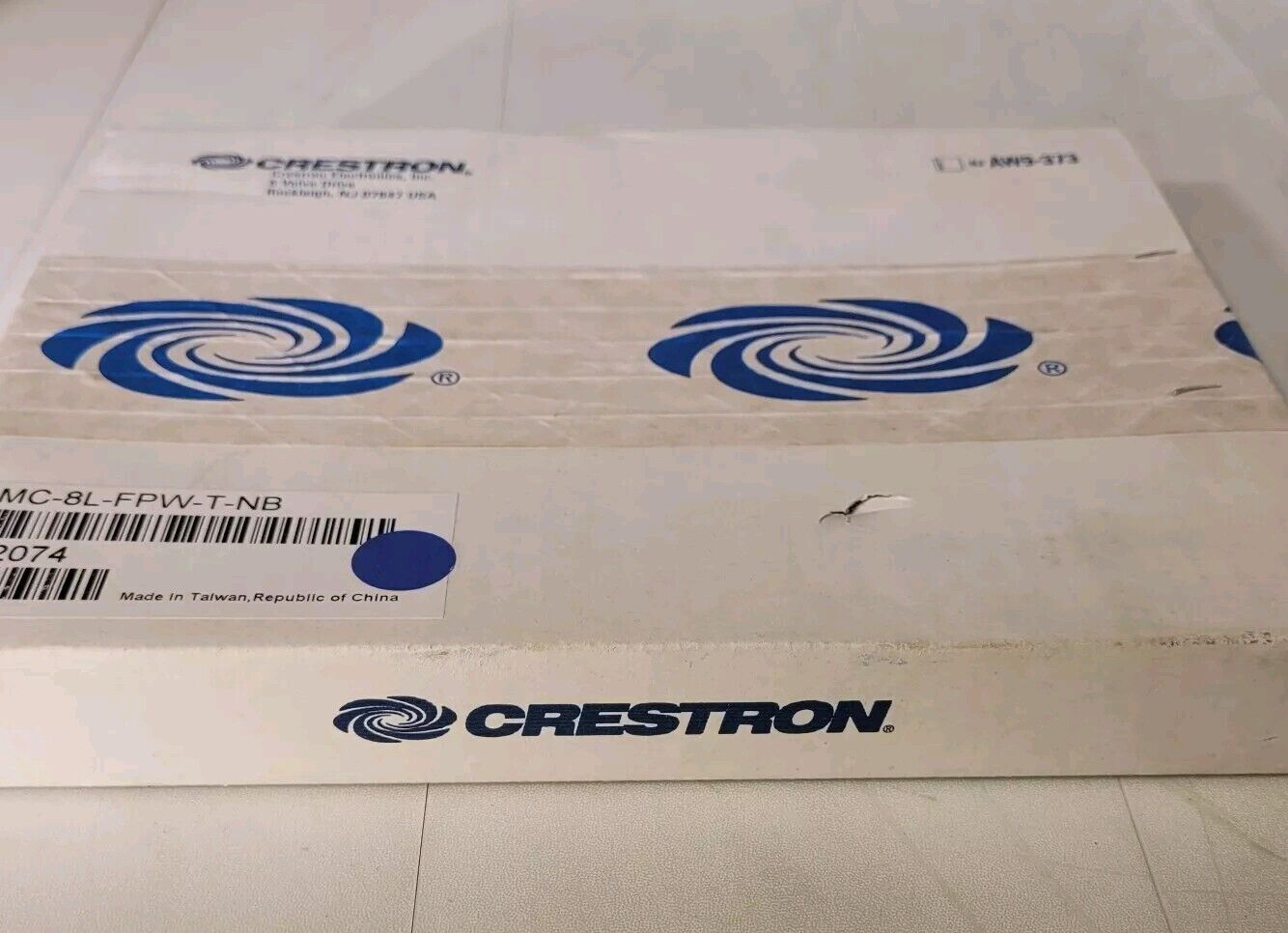 Crestron TPMC-8L-FPW-T-NB White No Button Faceplate Wall Mount Touchpanel