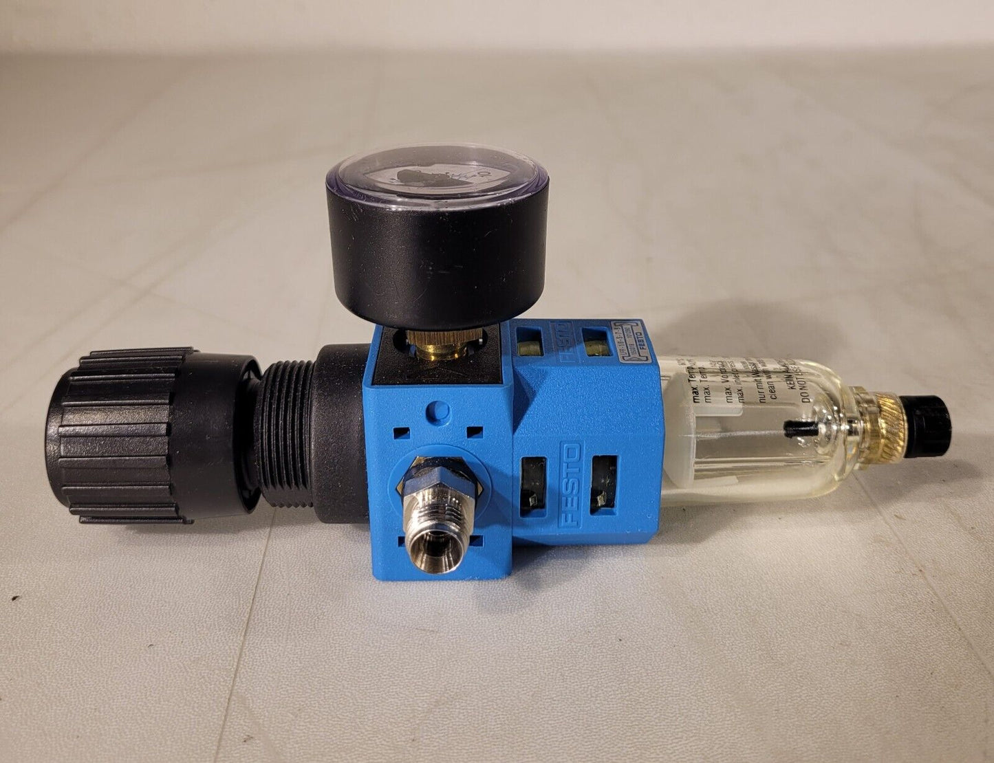 Festo LFR-1/8-S-7-B Filter Regulator 10 Bar Gauge Max 200psi Max Temp 140F