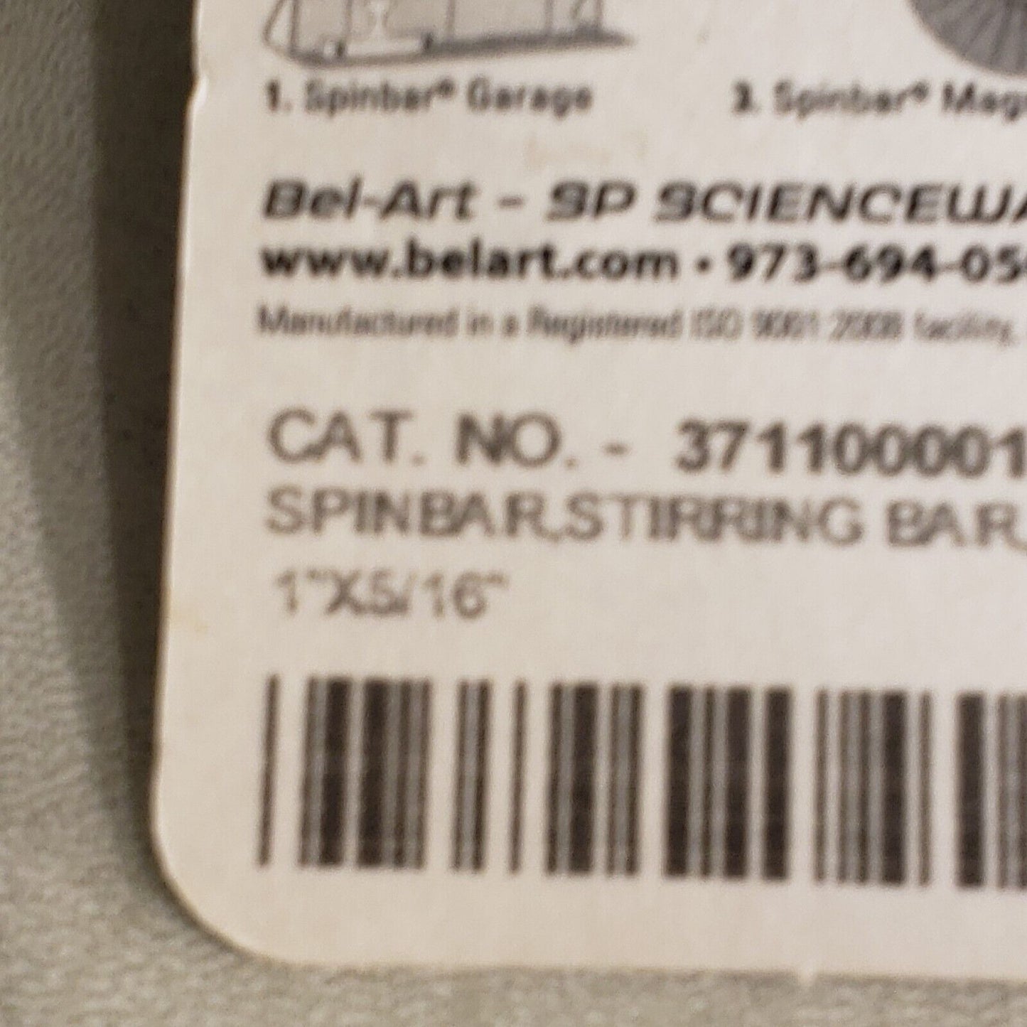 VWR 371100001 Magnetic Spinbar Stirring Bar Octagonal 1" X 5/16" PTFE Coated
