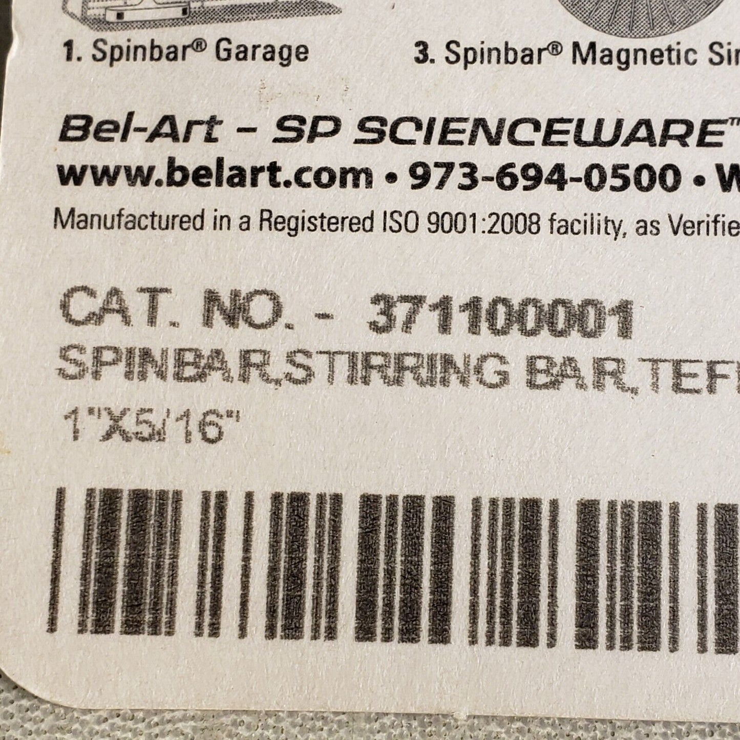 VWR 371100001 Magnetic Spinbar Stirring Bar Octagonal 1" X 5/16" PTFE Coated