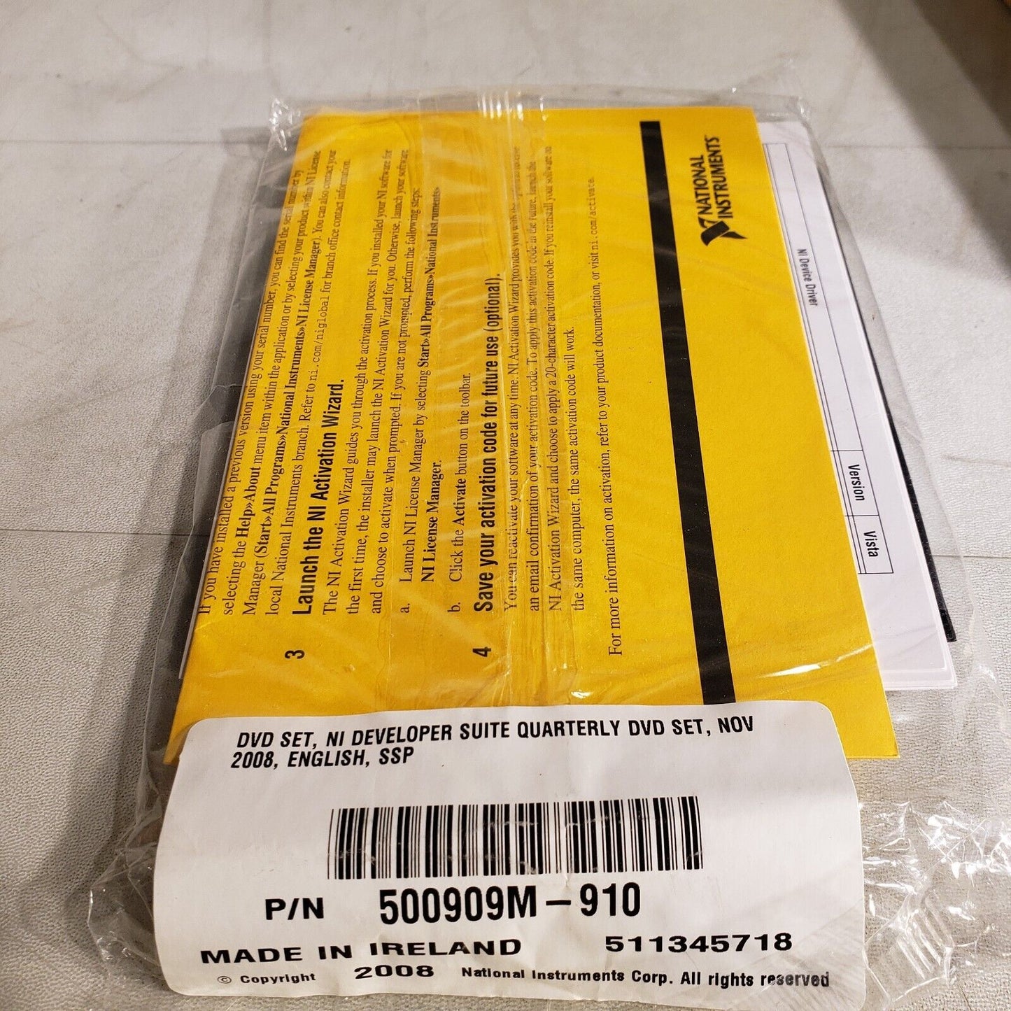 National Instruments 500909M-910 NI Developer Suite Quarterly DVD Set NOV 2008