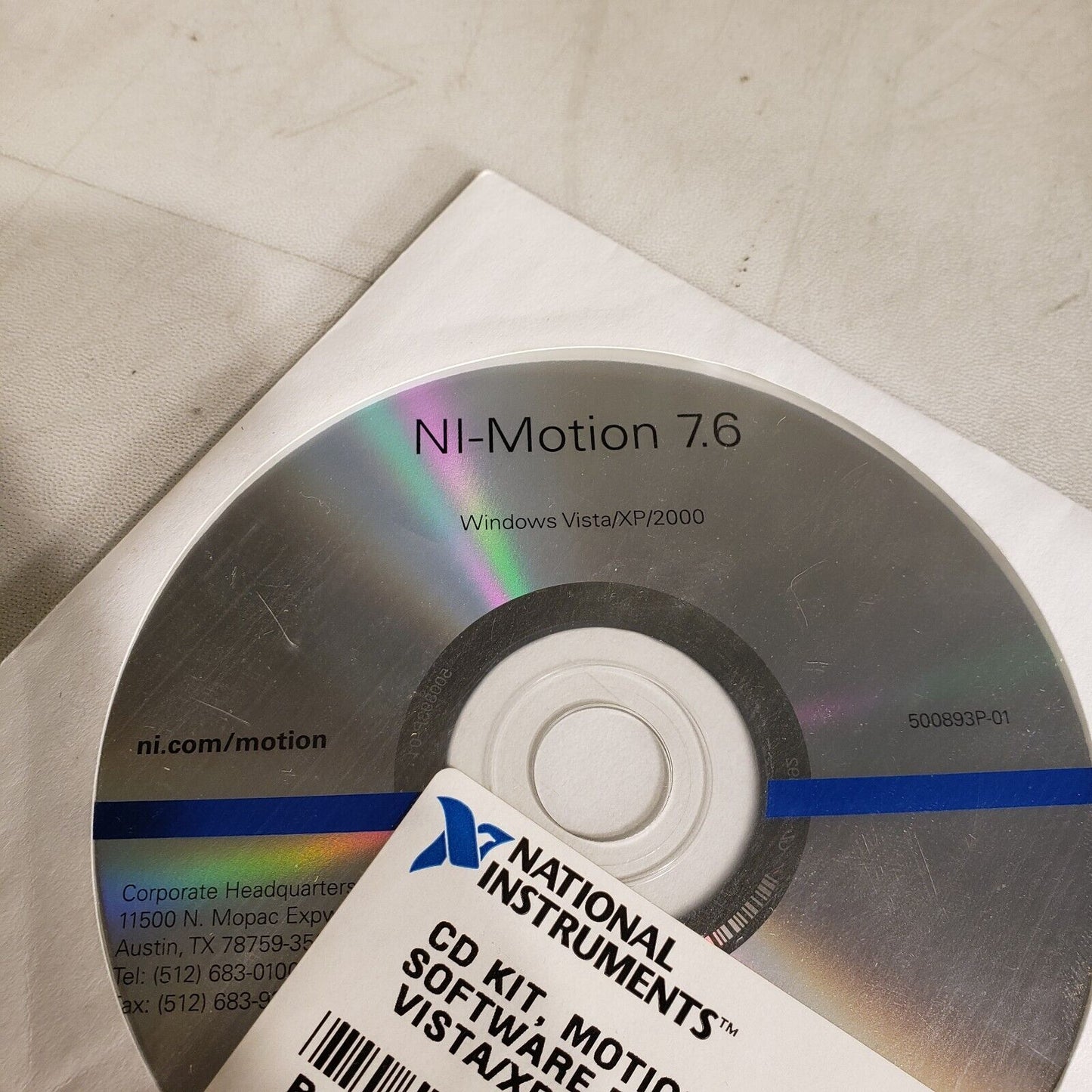 National Instruments 500893P-00 Motion Control Software Ver 7.6