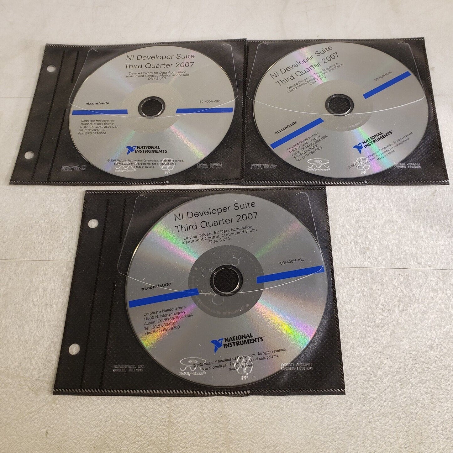 National Instruments 501400H NI Developer Suite Third Quarter 2007 DVD Set Of 3