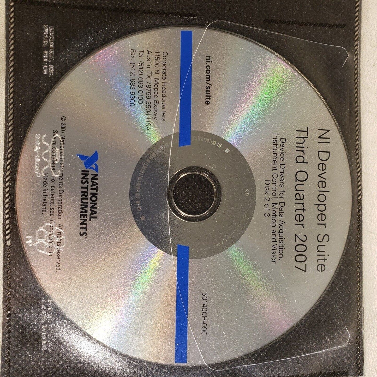 National Instruments 501400H NI Developer Suite Third Quarter 2007 DVD Set Of 3