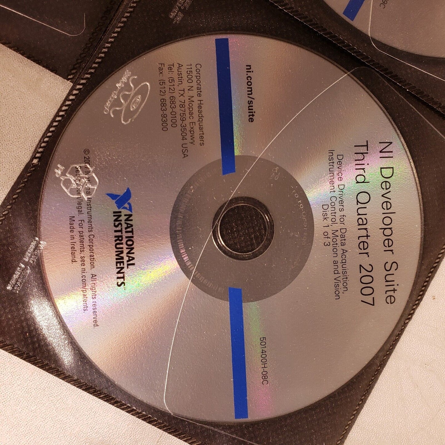 National Instruments 501400H NI Developer Suite Third Quarter 2007 DVD Set Of 3