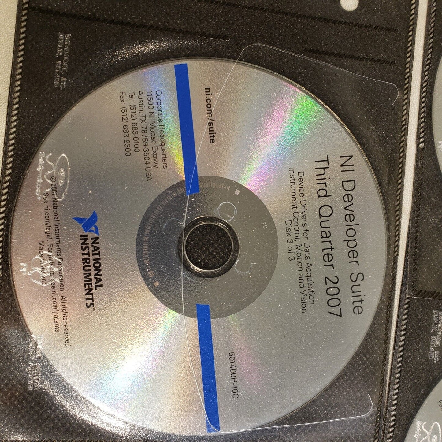 National Instruments 501400H NI Developer Suite Third Quarter 2007 DVD Set Of 3