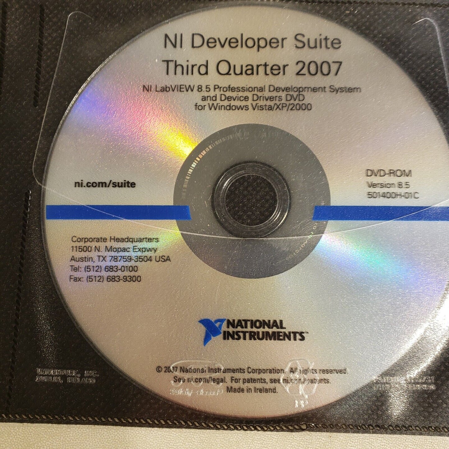 NI 501400H-01C Developer Suite Third Quarter 2007 LabVIEW 8.5