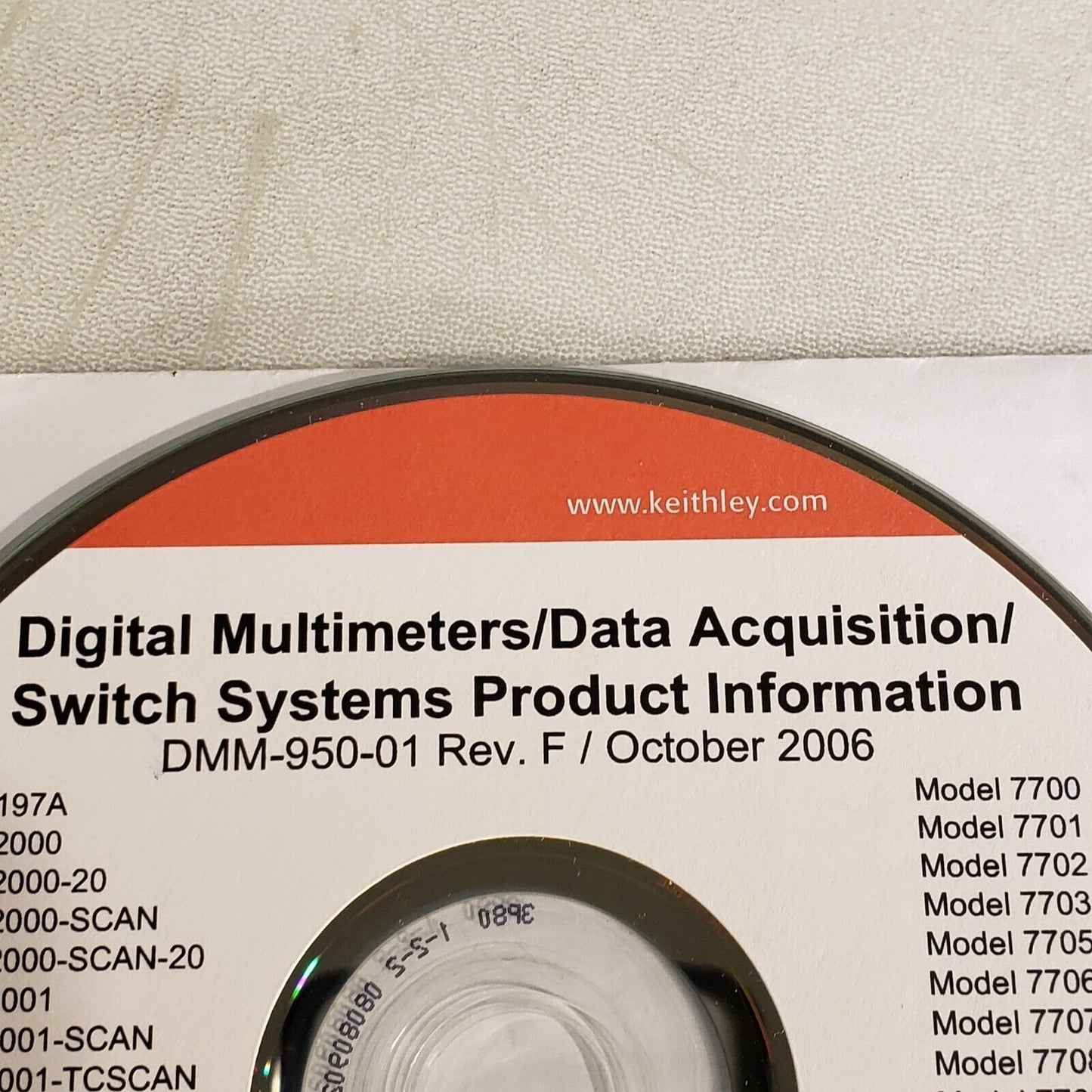 Keithley DMM-850-01 Rev F Digital Multimeter Data Acquisition Switch Systems