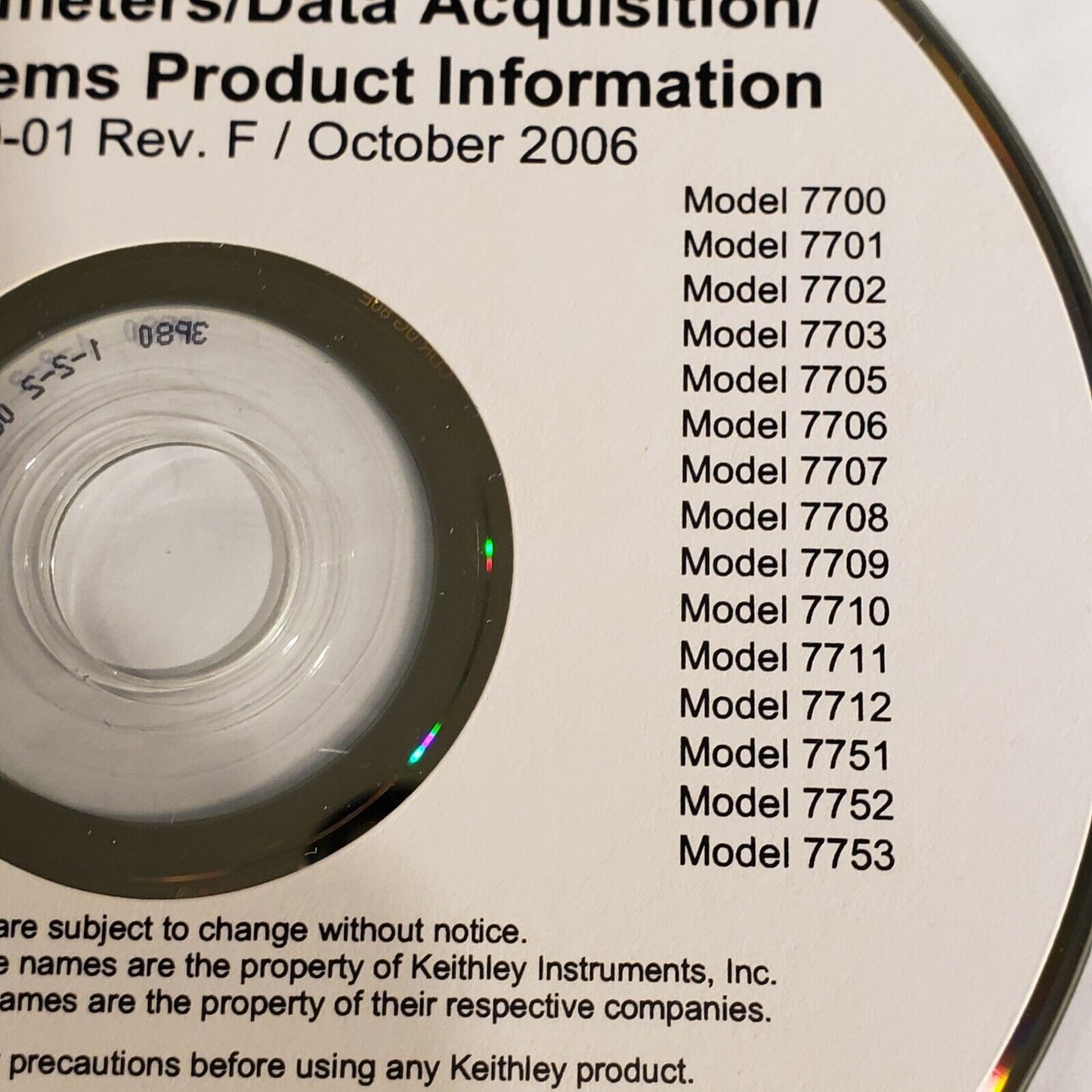 Keithley DMM-850-01 Rev F Digital Multimeter Data Acquisition Switch Systems