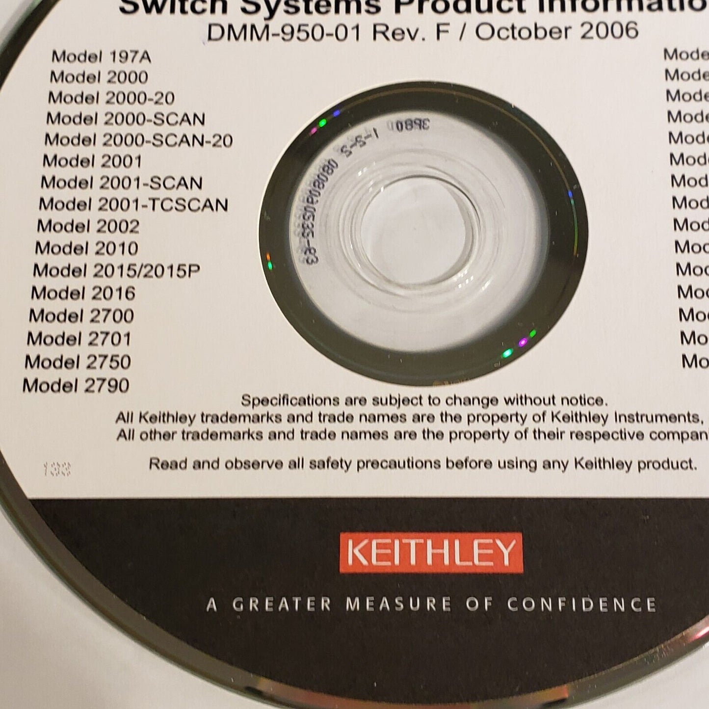 Keithley DMM-850-01 Rev F Digital Multimeter Data Acquisition Switch Systems