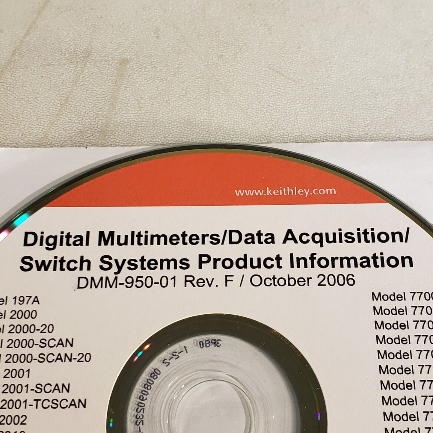 Keithley DMM-850-01 Rev F Digital Multimeter Data Acquisition Switch Systems