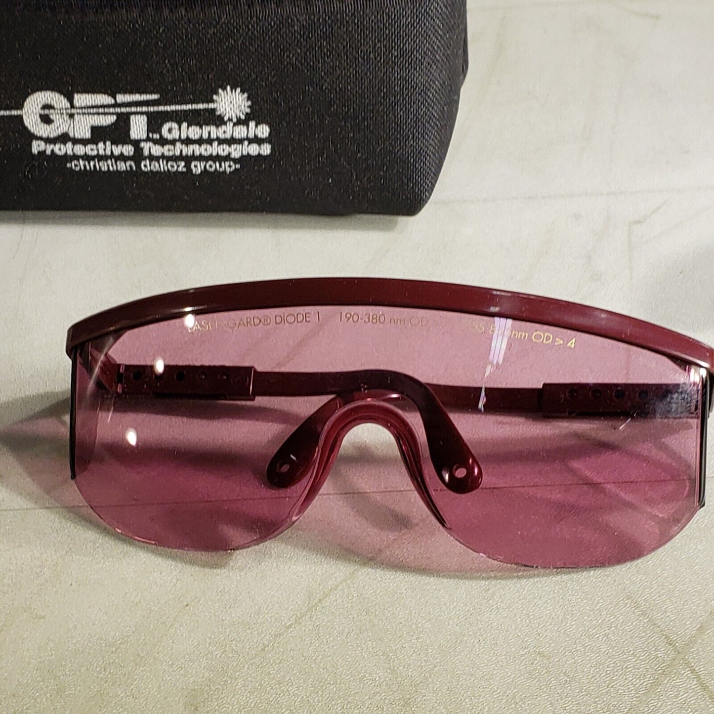 GPT Laser Grade Diode 1 Safety Glasses 190-380nm OD 7 755-855nm OD 4