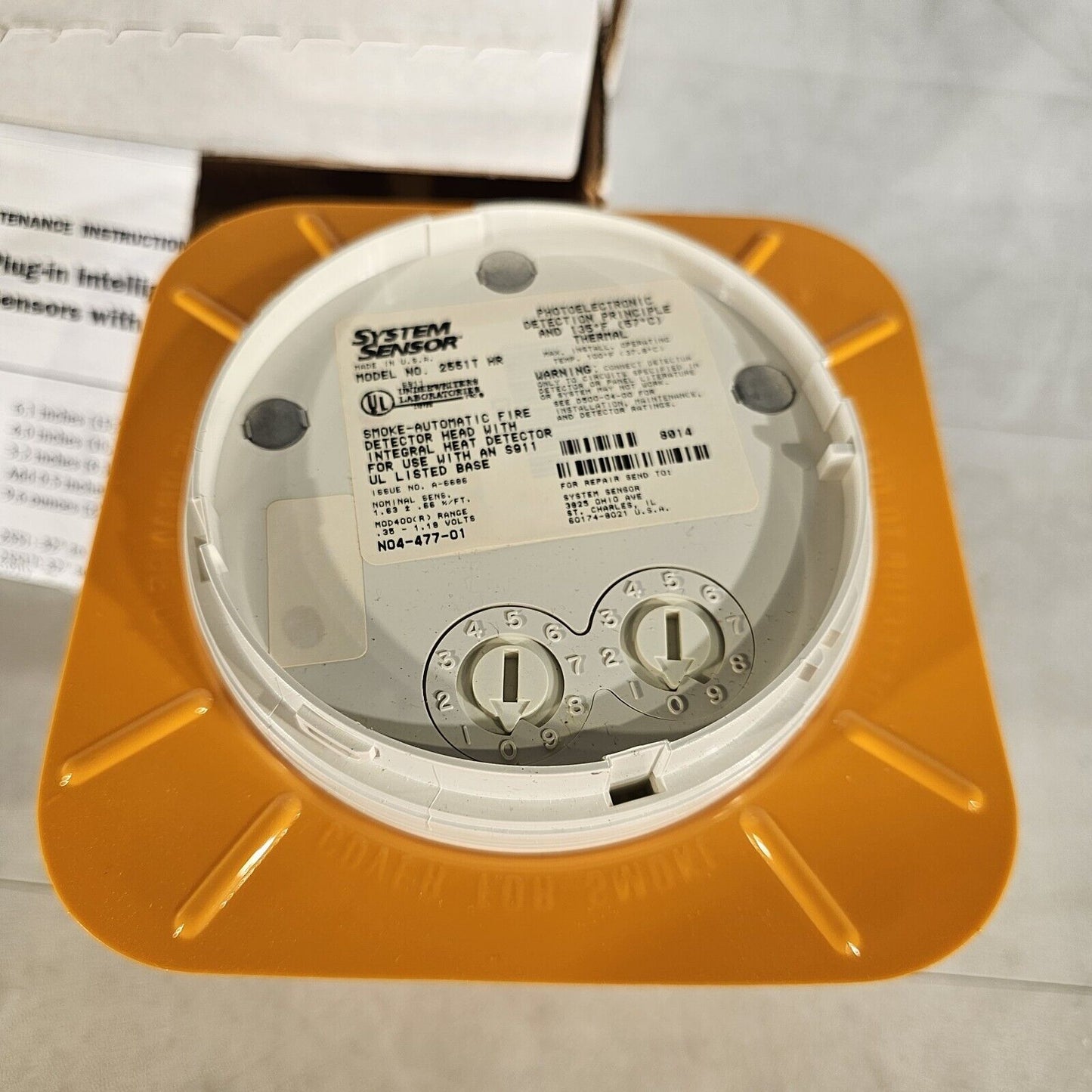 System Sensor 2551THR Photoelectric Smoke Detector w/ Heat ATD Honeywell