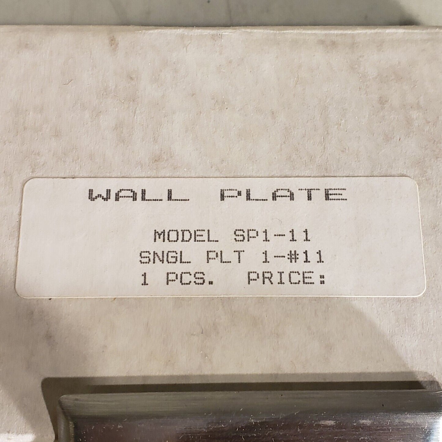 Rapco Rap Horizon SP1-11 Wall Plate 1/2" Feed Through Stainless Steel SP111