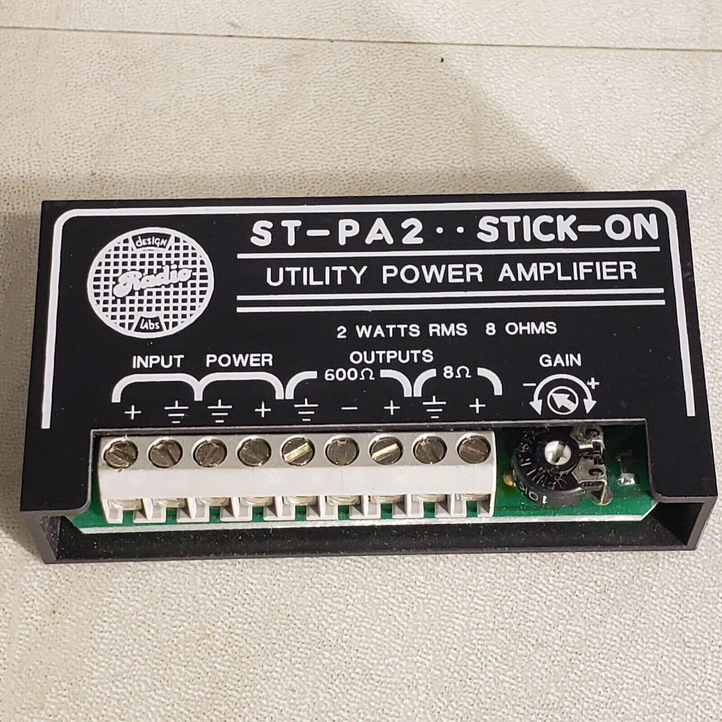 Stick-Ons ST-PA2 RDL Amplifier 2 Rms Utility Power Amplifier New Old Stock