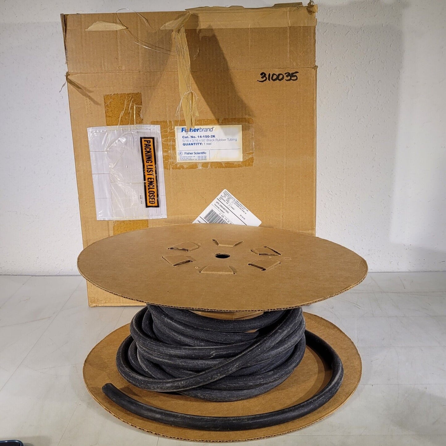 *Per Ft* Fisherbrand 14-150-2K 5/16" ID X 3/16" Vacuum Rubber Tubing 11/16 OD