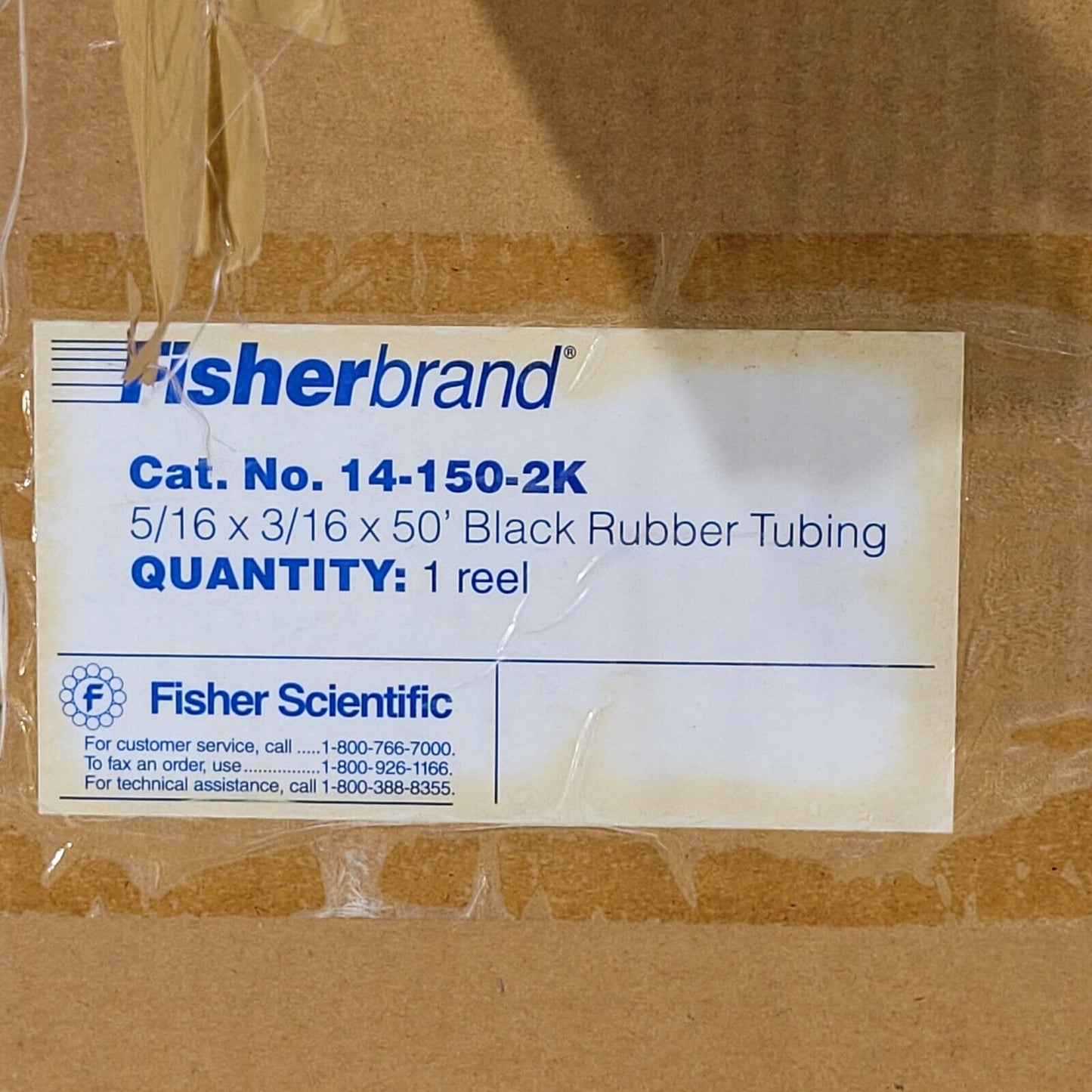 *Per Ft* Fisherbrand 14-150-2K 5/16" ID X 3/16" Vacuum Rubber Tubing 11/16 OD