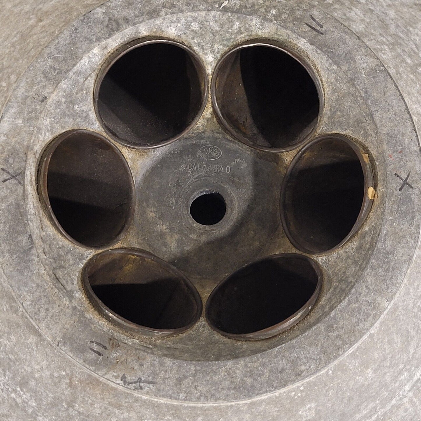 Large Centrifuge Rotor 6-Position 14" Diameter Base 2in Diameter Tube Slots