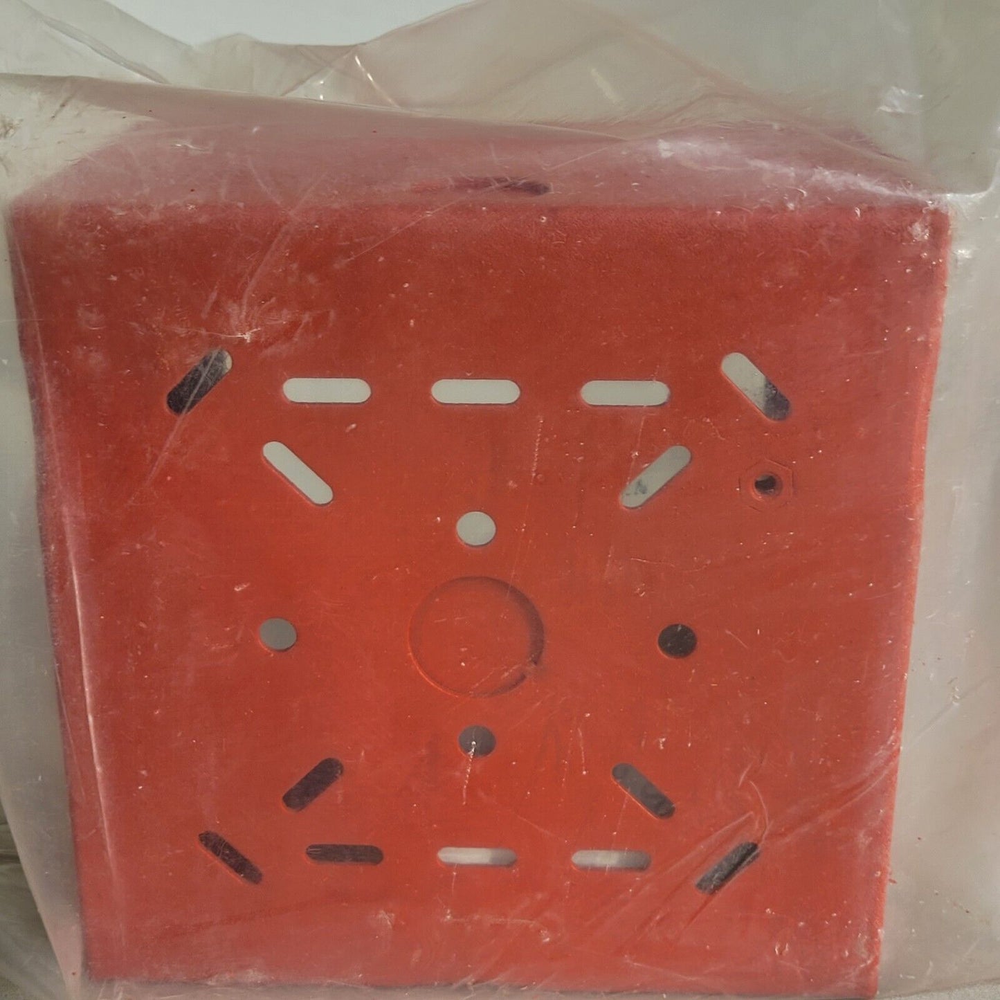 Fire Alarm Mounting Back Box Red 5-1/2" X 5-1/2" X 3-1/2" Deep Coated Steel