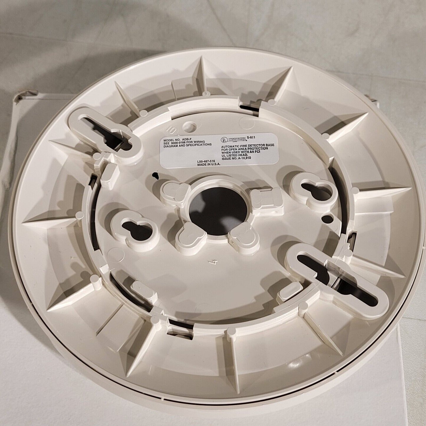 FCI ADB-F Automatic Fire Detector Base For Open Area 110-31B60 Fire Control Inst